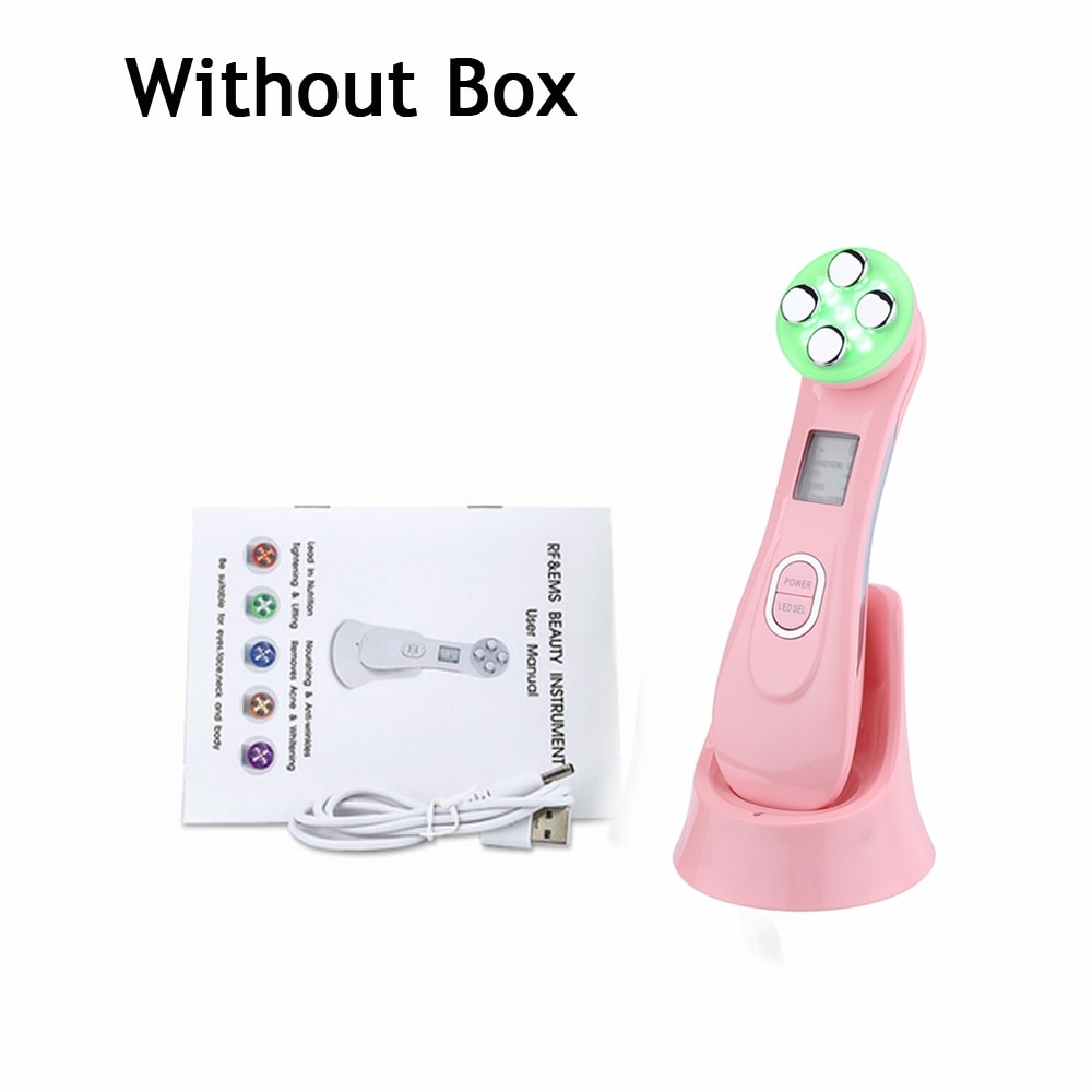 5 in 1 LED Skin Tightening Mesotherapy Facial LED Photon Skin Rejuvenation Anti Aging RF EMS Beauty Skin Care Tool Face Massage