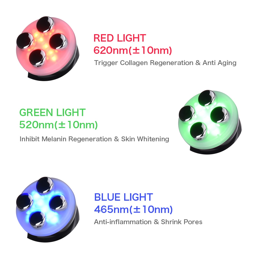 5 in 1 LED Skin Tightening Mesotherapy Facial LED Photon Skin Rejuvenation Anti Aging RF EMS Beauty Skin Care Tool Face Massage